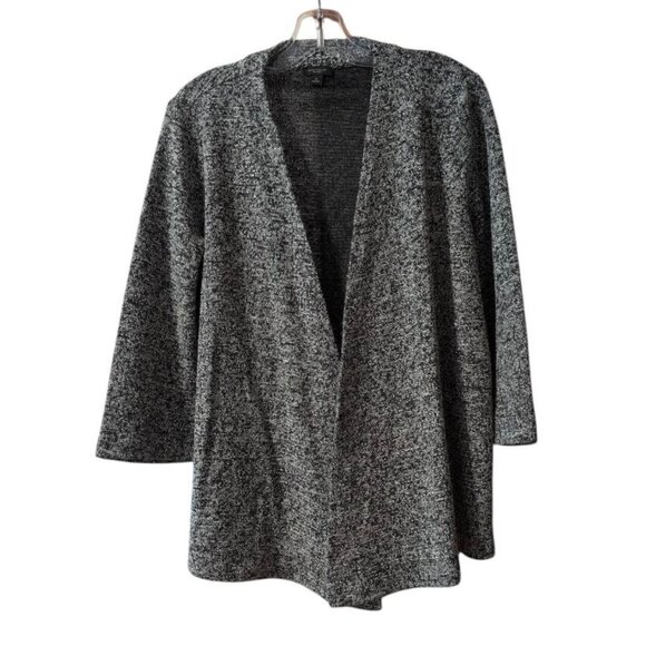 Ann Taylor Cardigan Memo Jacket Collarless Open Front Office Coat 3/4 Sleeves - Picture 1 of 7